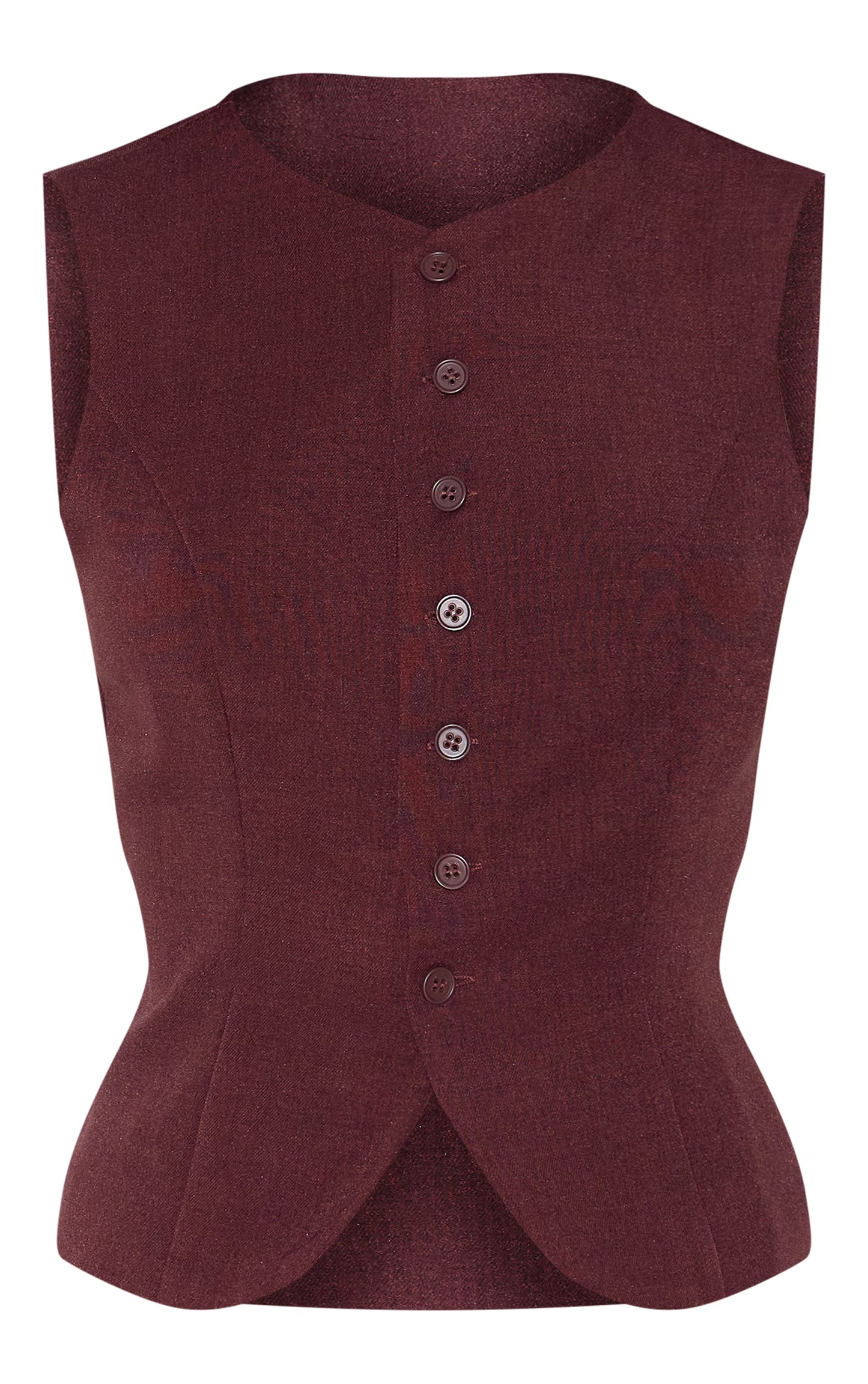 Wine Tailored Woven Vest