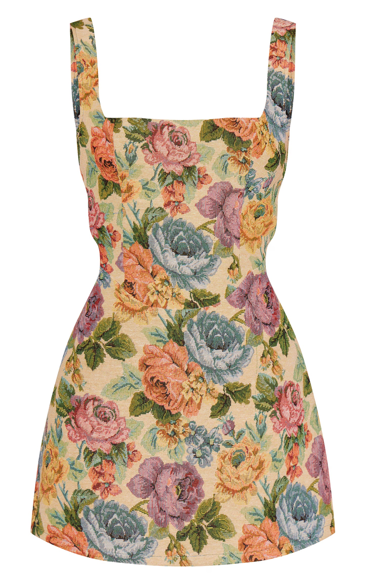 Stone Floral Twill Bodycon Dress