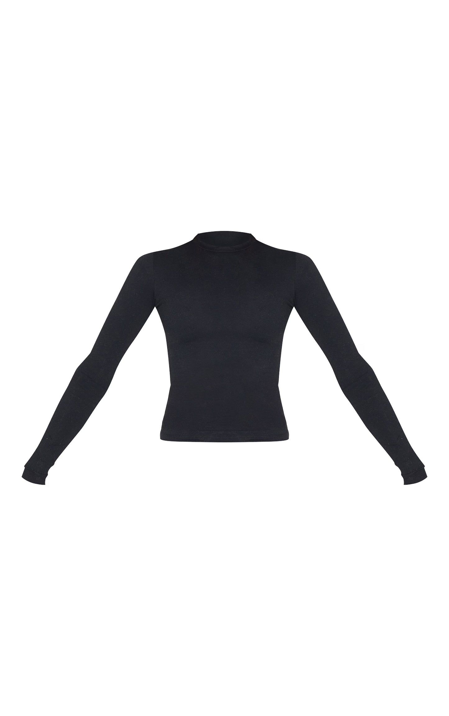 Tall Black Snatched Sculpt Long Sleeve T Shirt