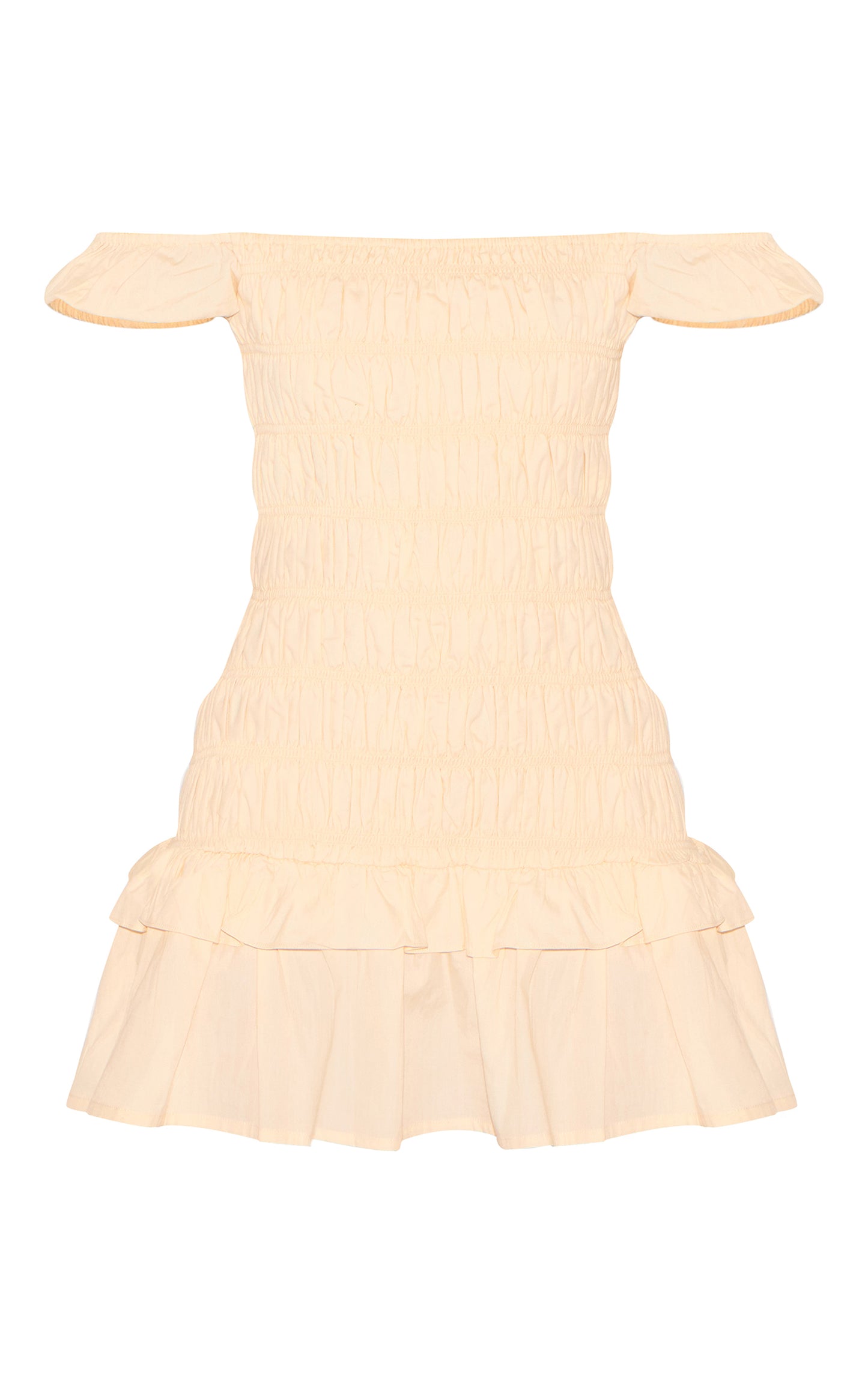 Cream Corset Detail Tie Shift Dress