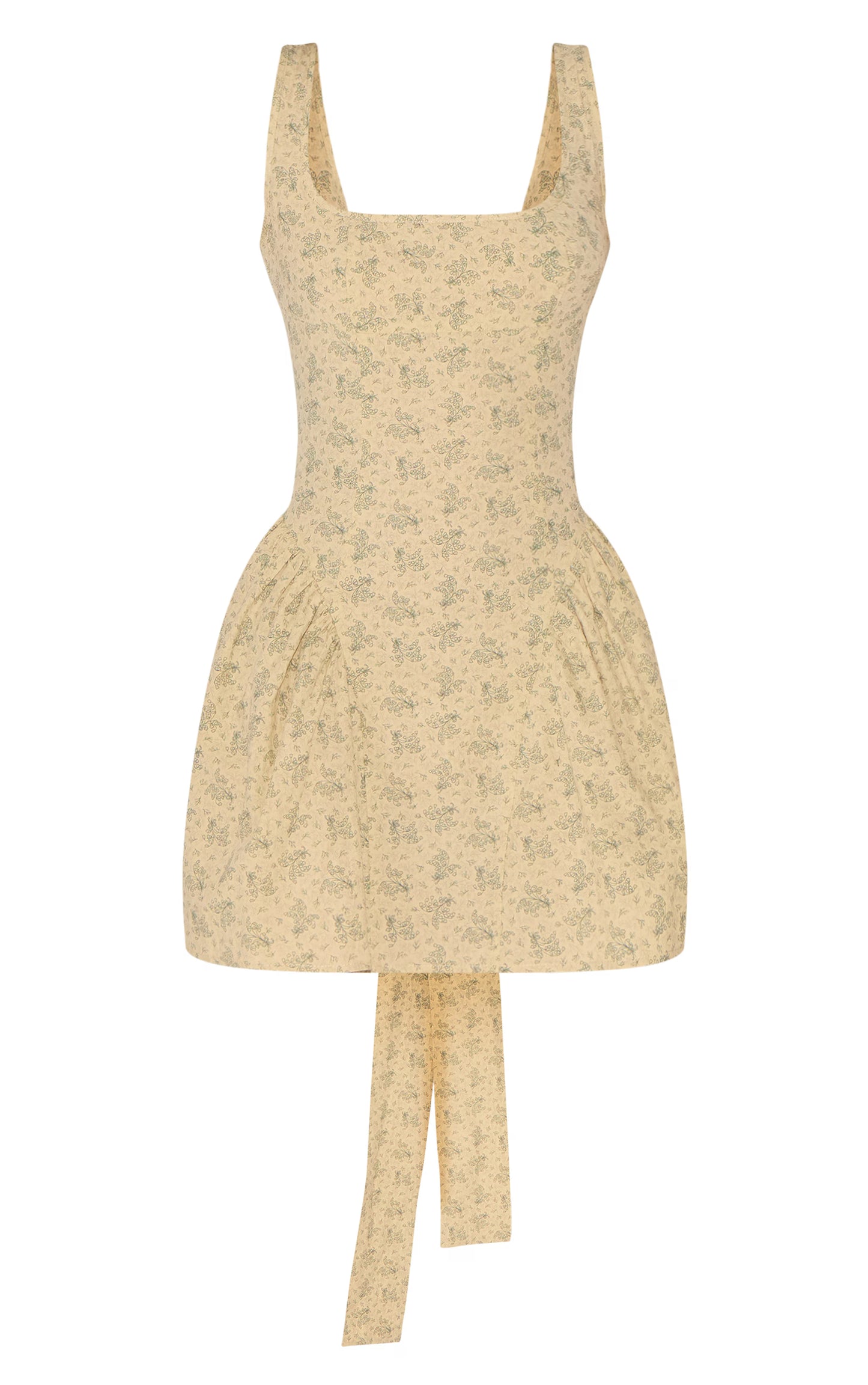 Stone Bow Back Detail Skater Dress