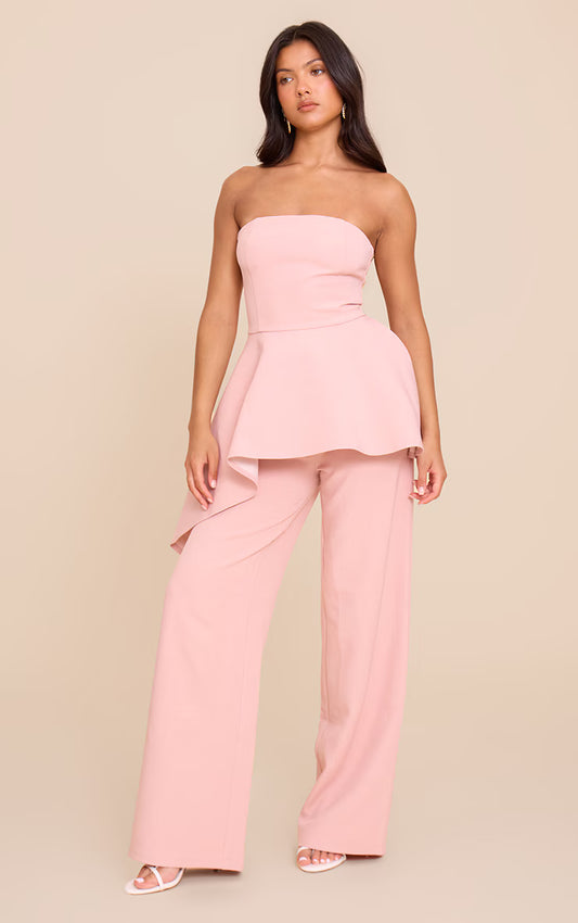 Light Pink Premium Tailored Straight Leg Pant