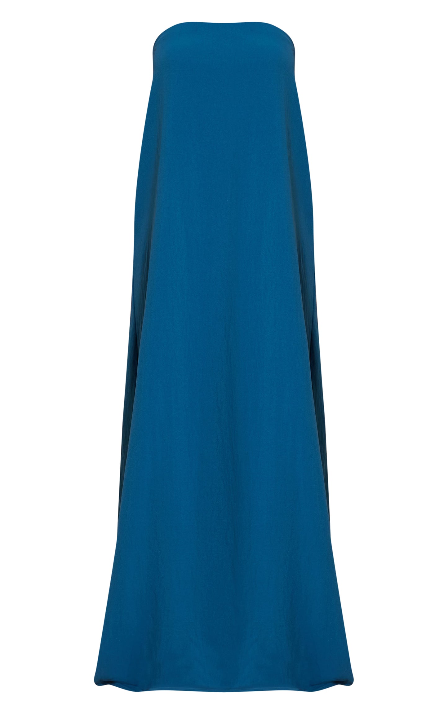 Petite Teal Floaty Woven Bandeau Maxi Dress