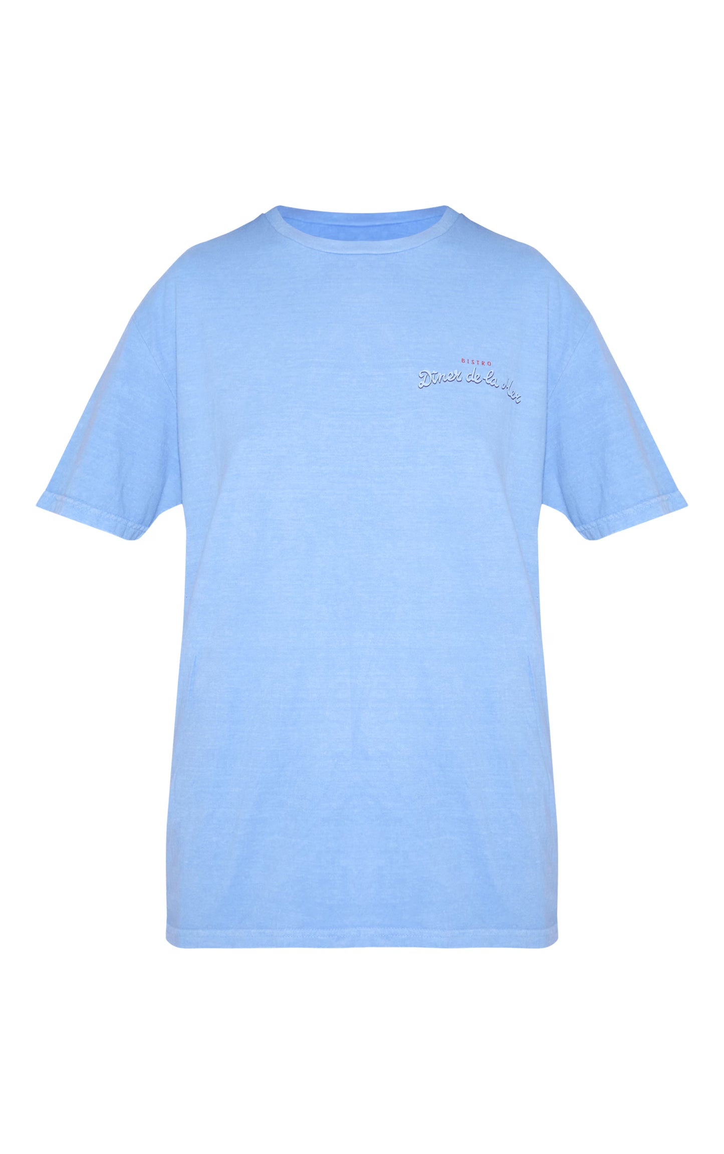 Sky Blue Lobster Graphic Oversized T-shirt