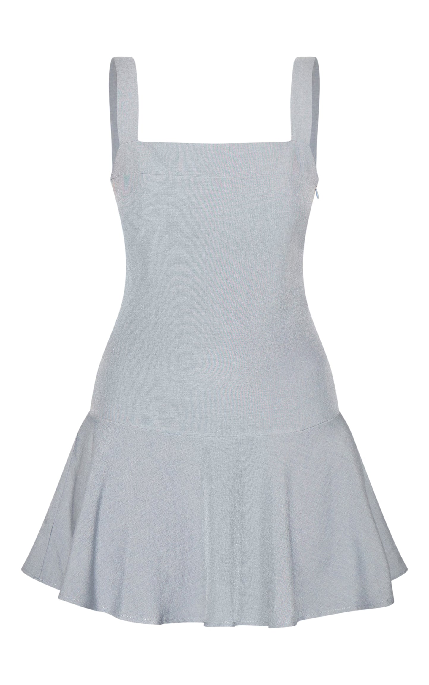 Charcoal Tailored Woven Scoop Back Shift Dress