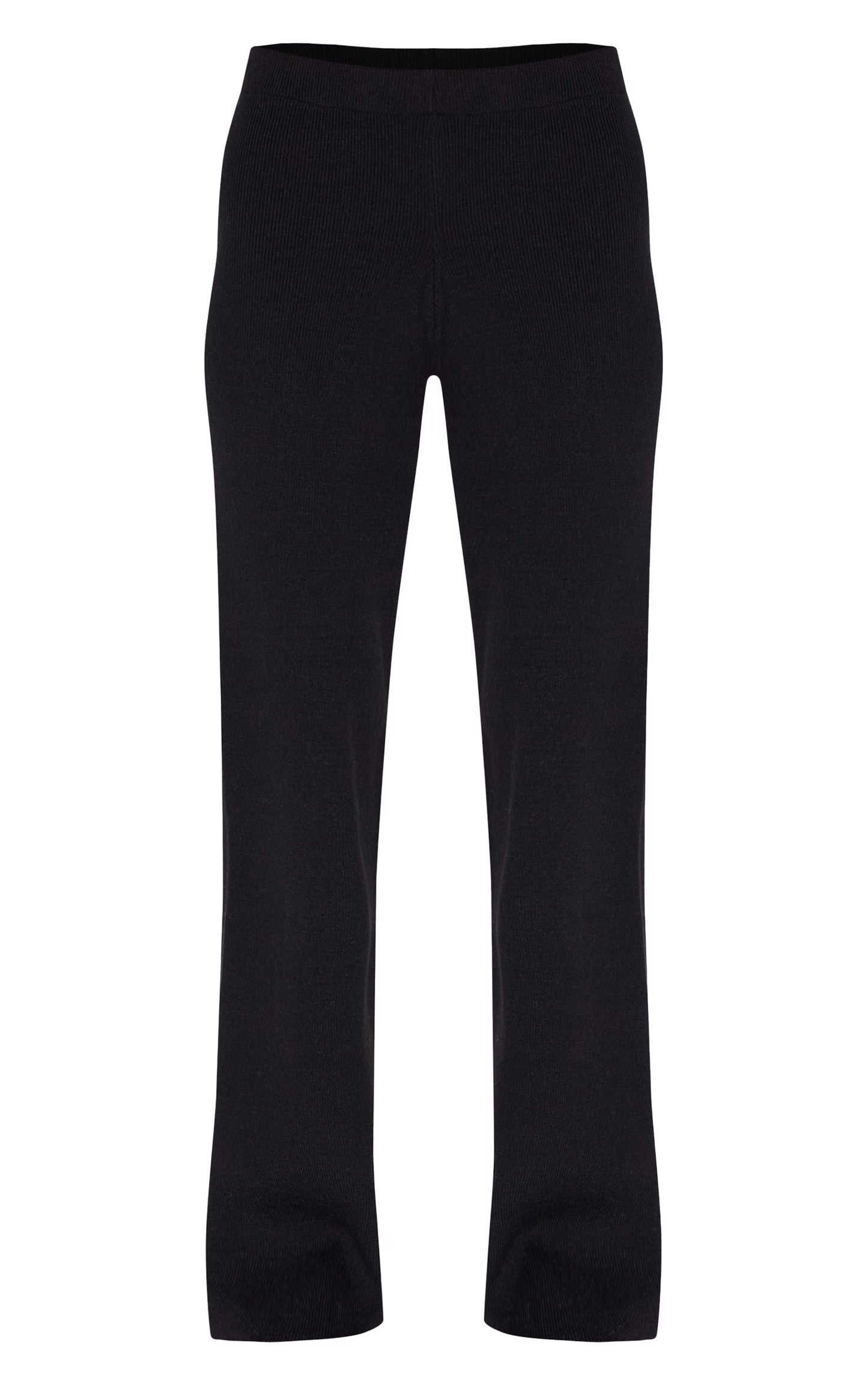 Black Compact Knit Pants