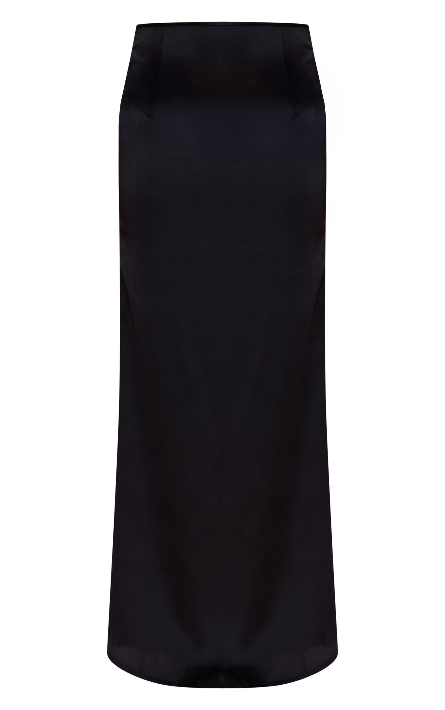 Black Satin Floaty Maxi Skirts