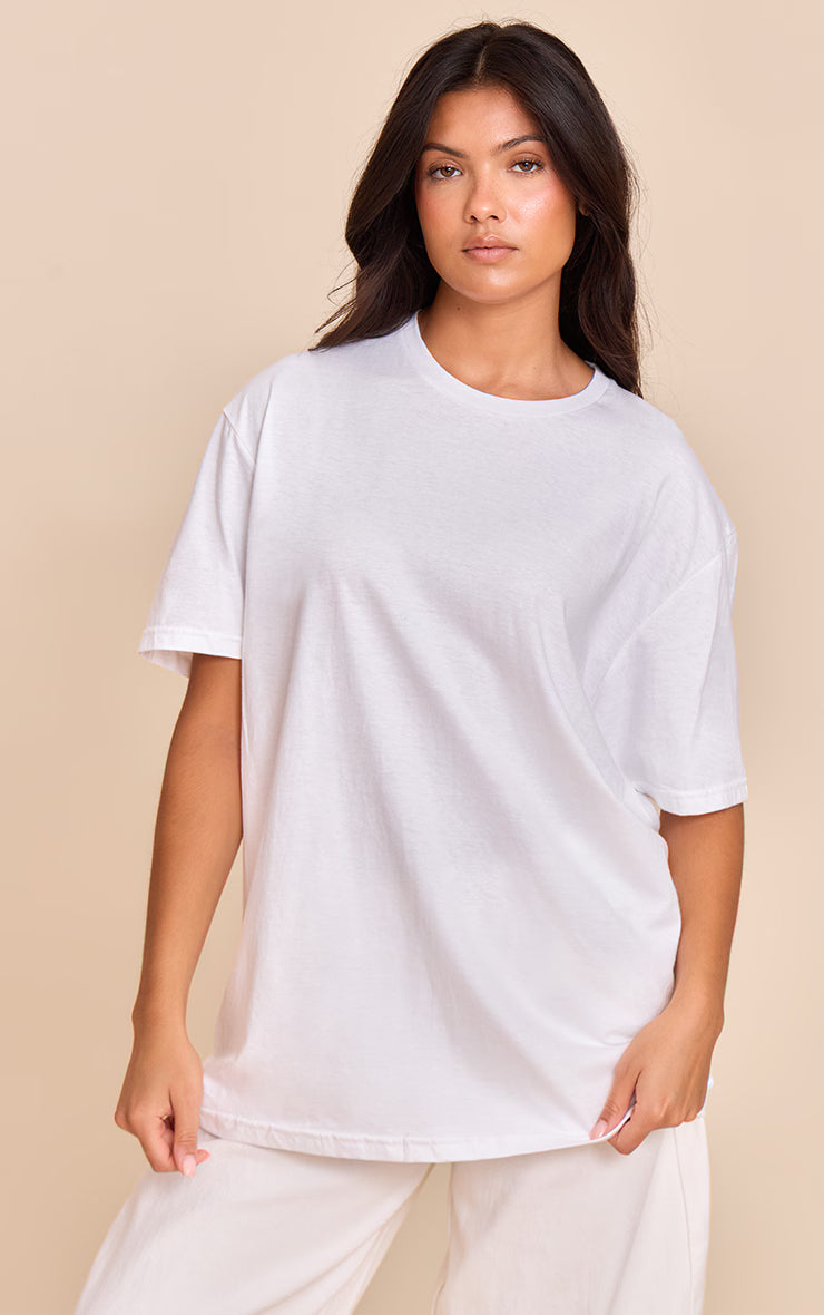 White Health Club Graphic Oversized T-shirt
