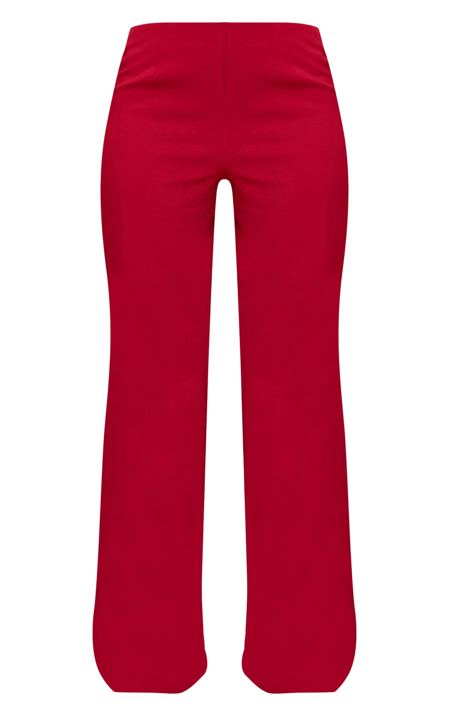 Red Tailored Woven Woven Straight Leg Pant