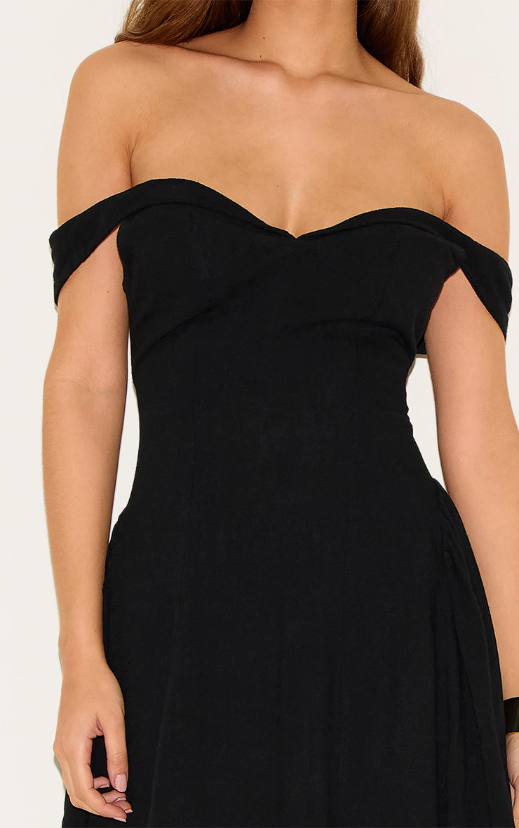 Black Bardot Shift Dress