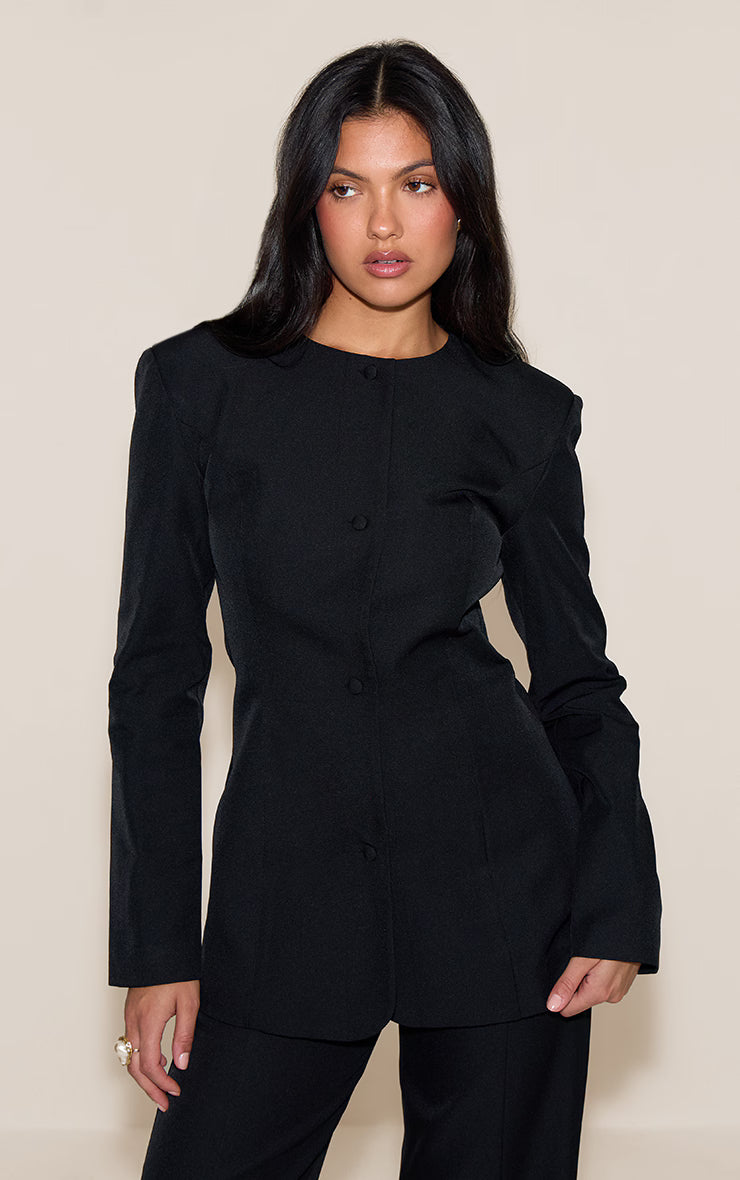 Black Tailored Fitted Blazer