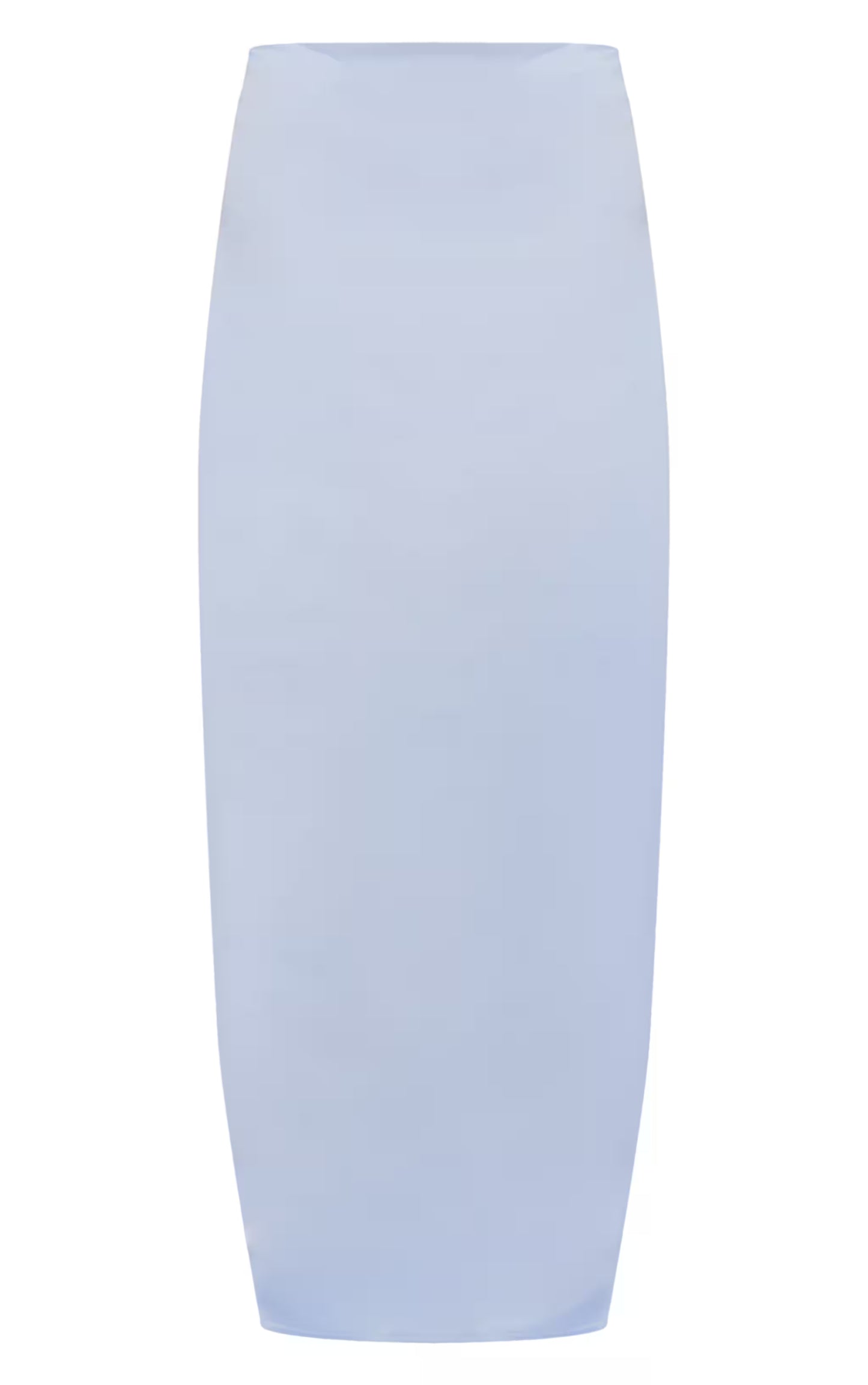 Baby Blue Satin Floaty Mid Rise Maxi Skirt