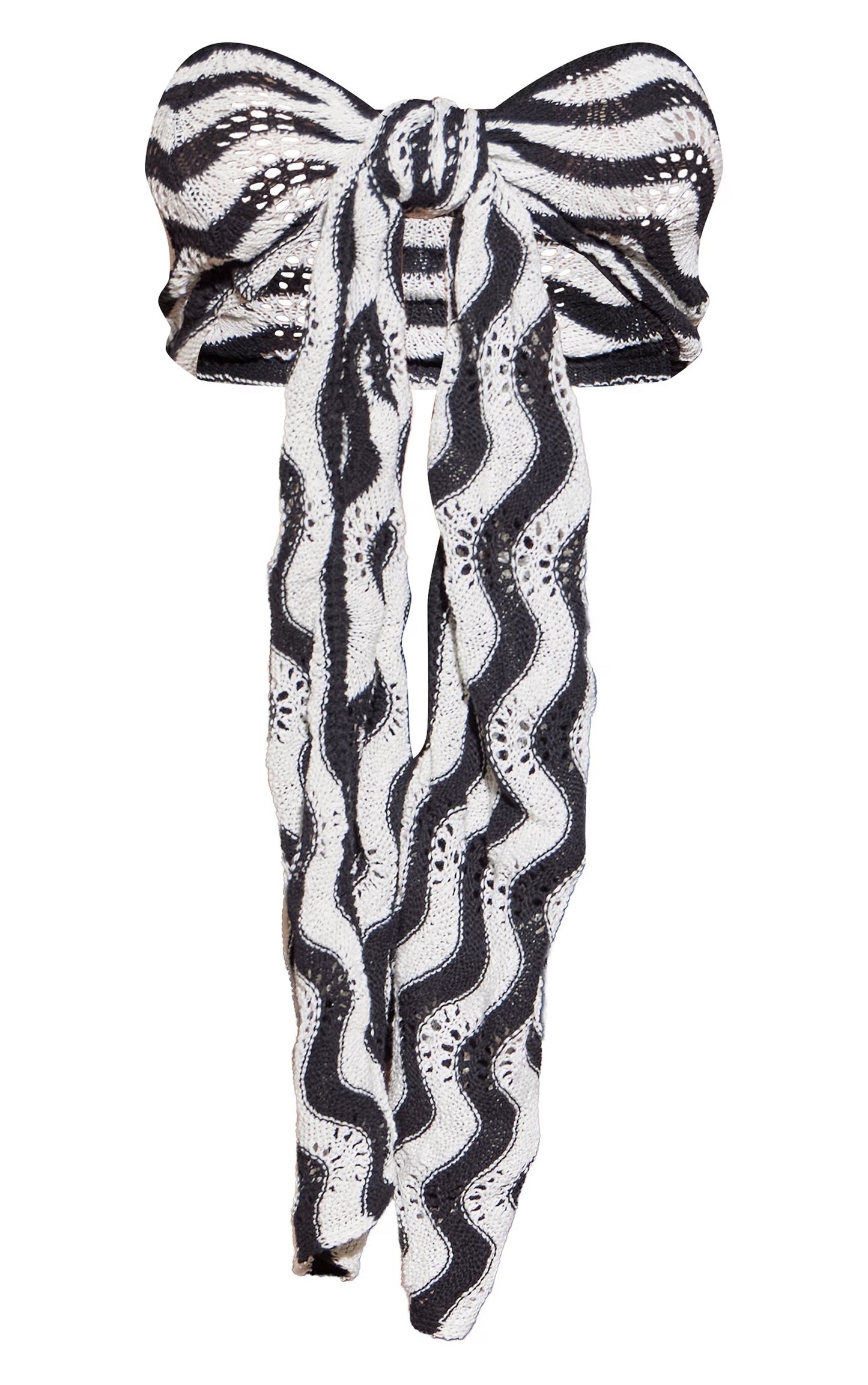 Monochrome Wave Knit Multiway Top