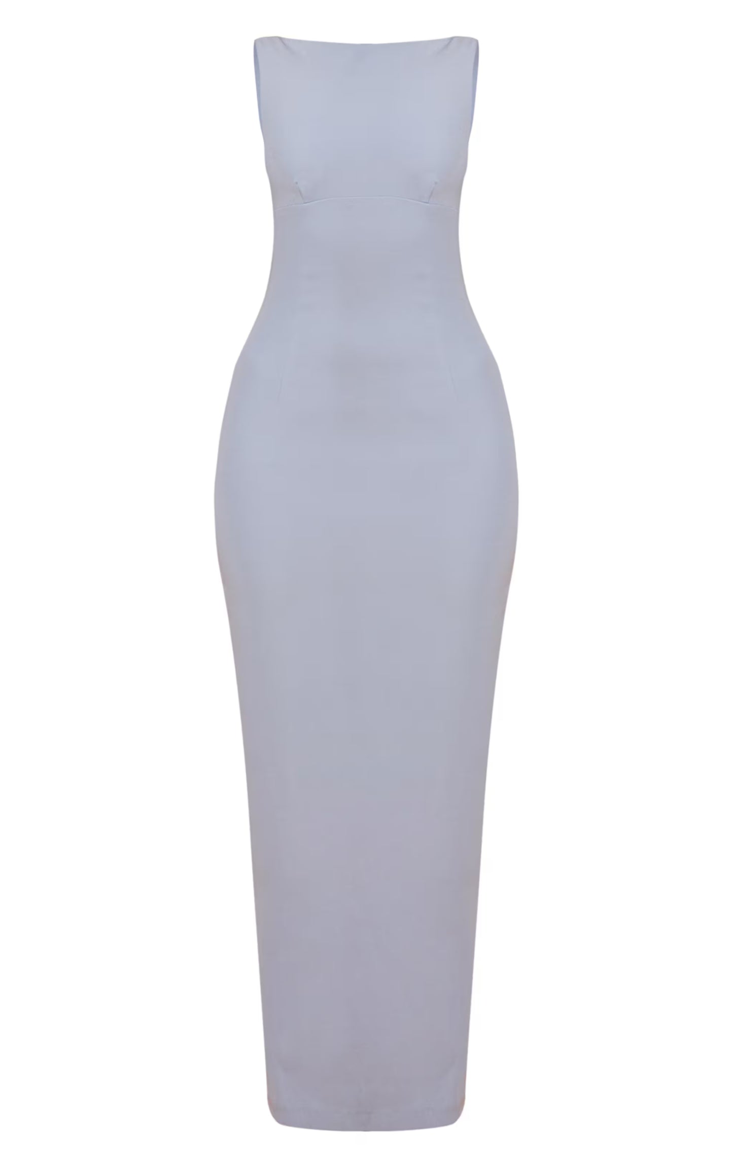 Light Blue Scoop Back Maxi Dress
