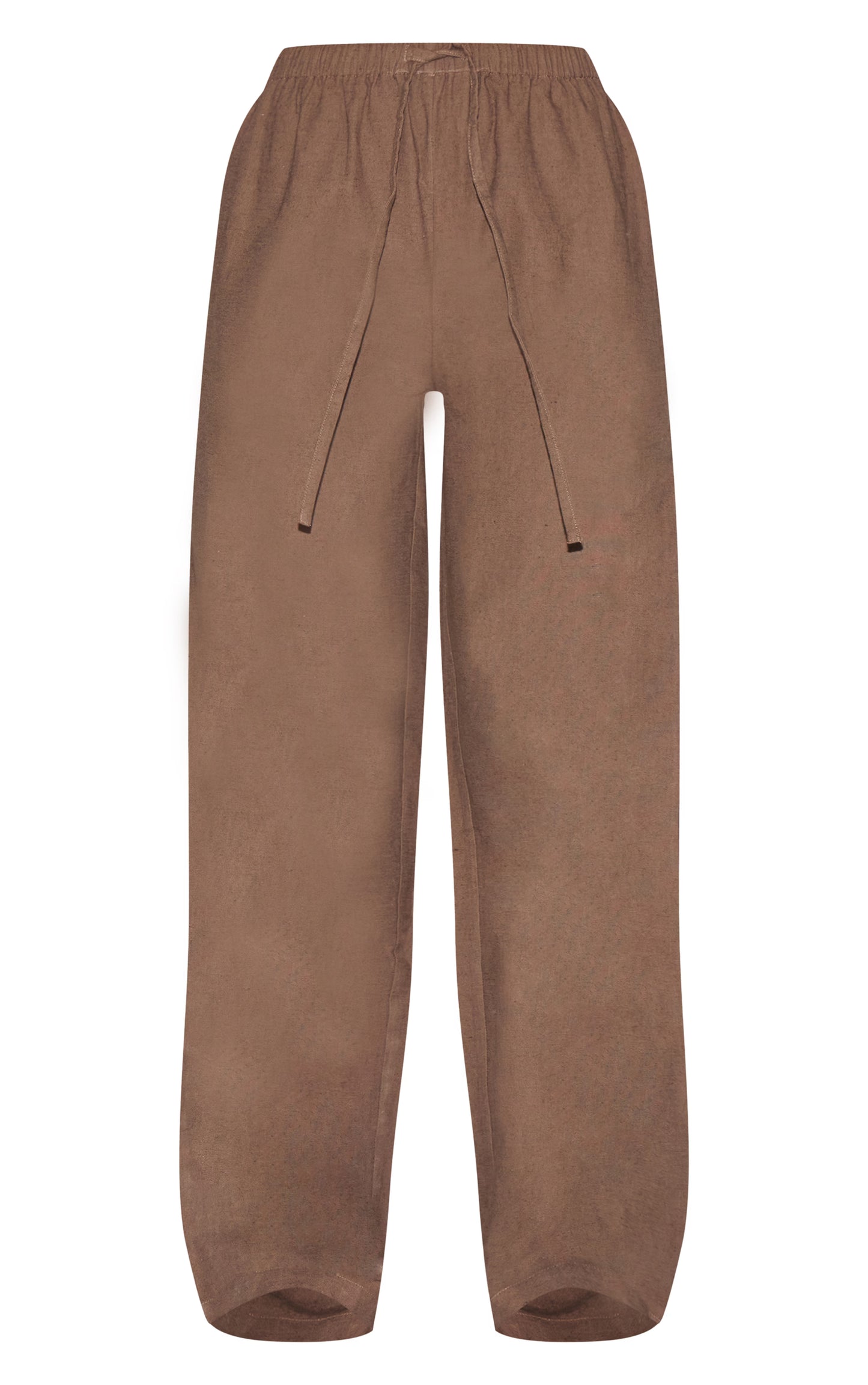 Deep Chocolate Drawstring Wide Pants
