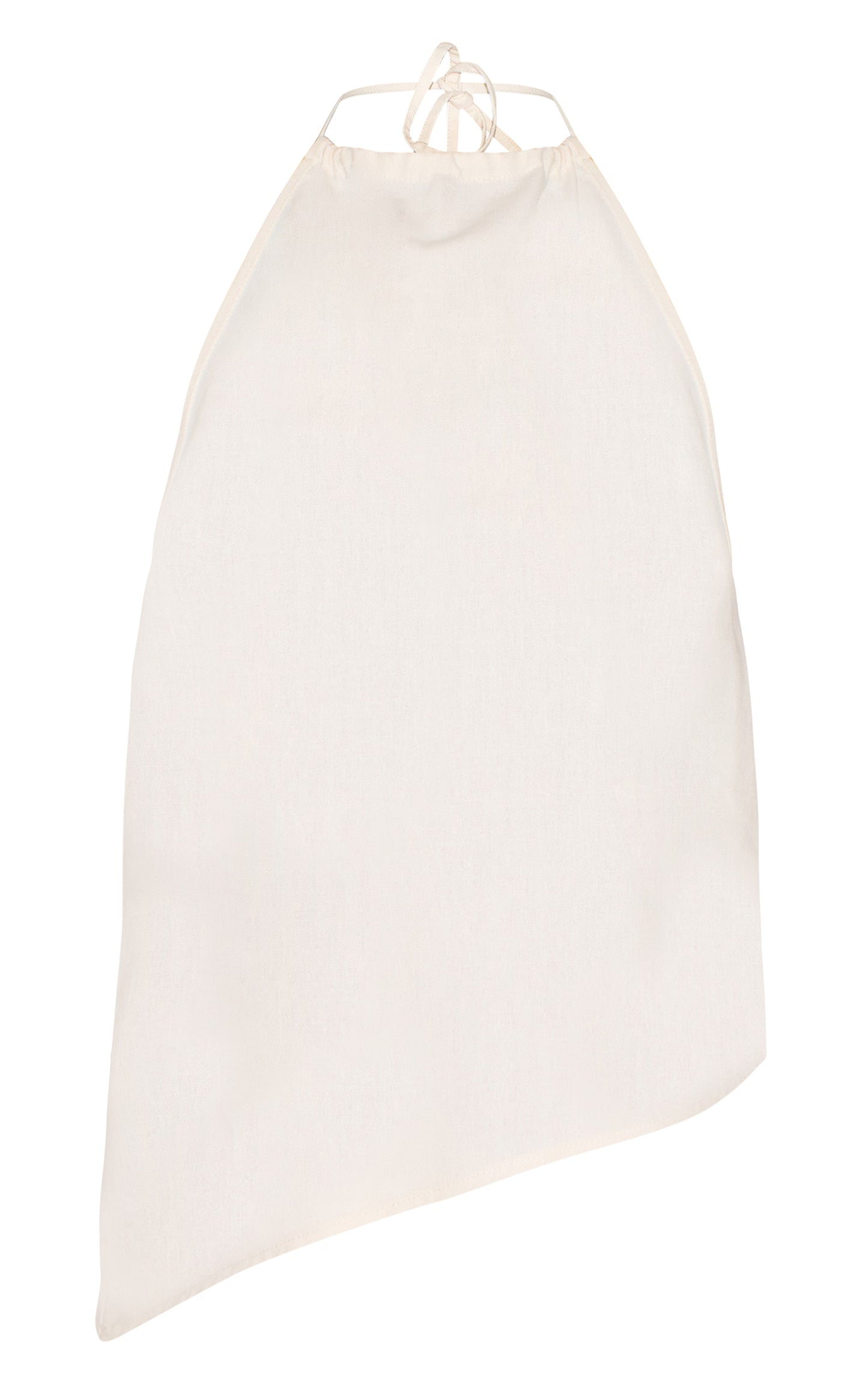 Cream  Asymmetric Hem Long Top