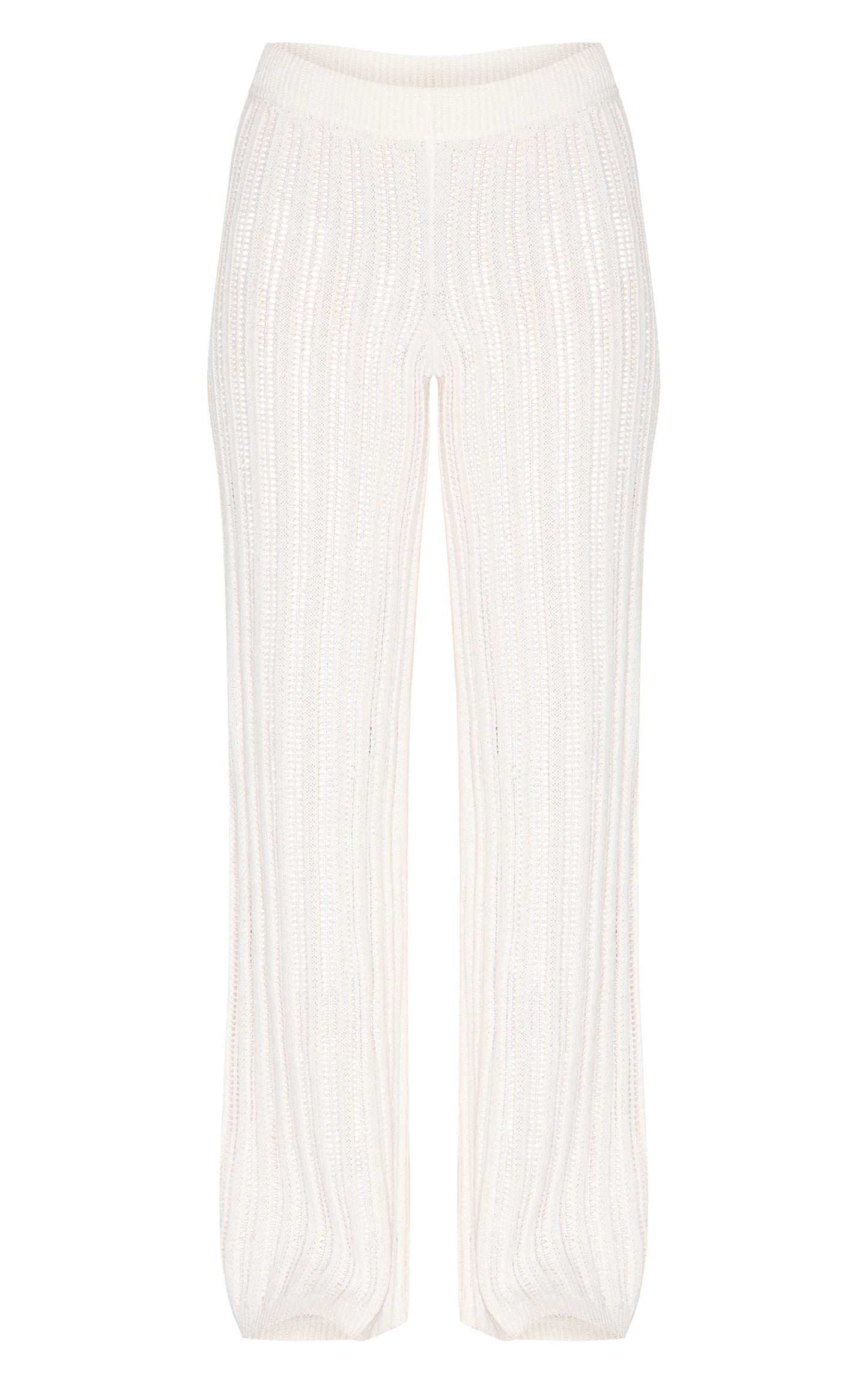 Cream Crochet Knitted Pant