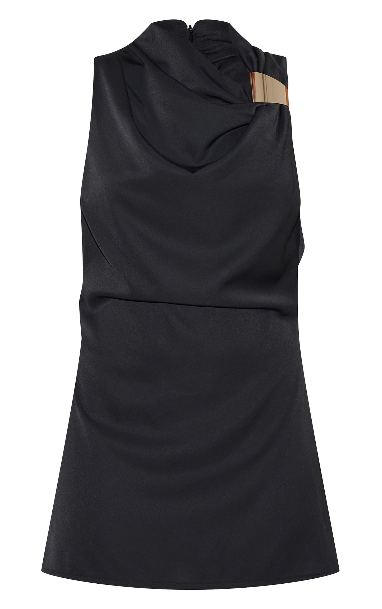 Black Trim Shift Mini Dress