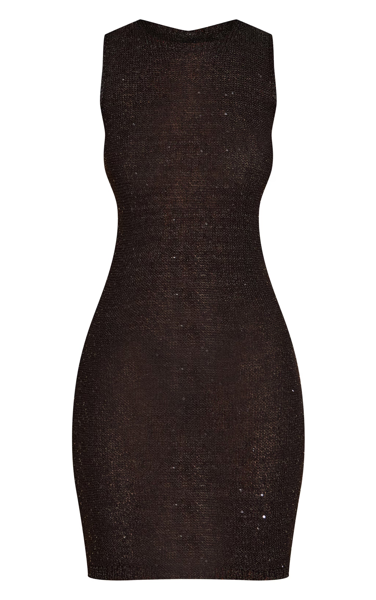 Petite Black Knitted Sleeveless Mini Dress