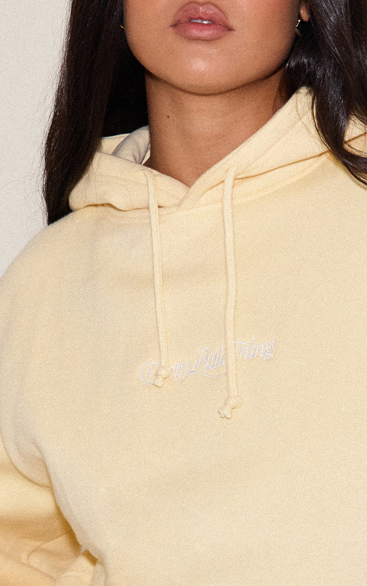 Butter Cream Embroidered Oversized Sweat Hoodie
