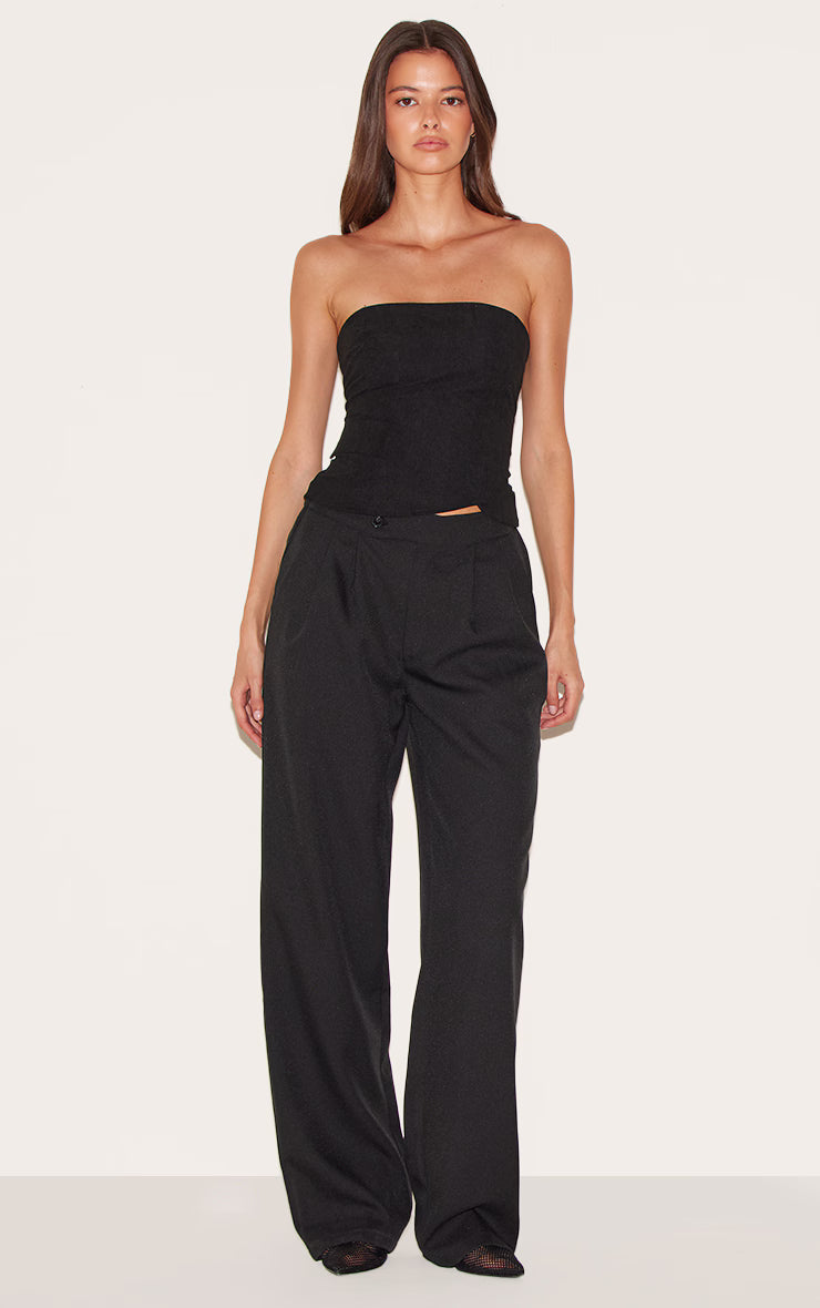 Black Corduroy Bandeau