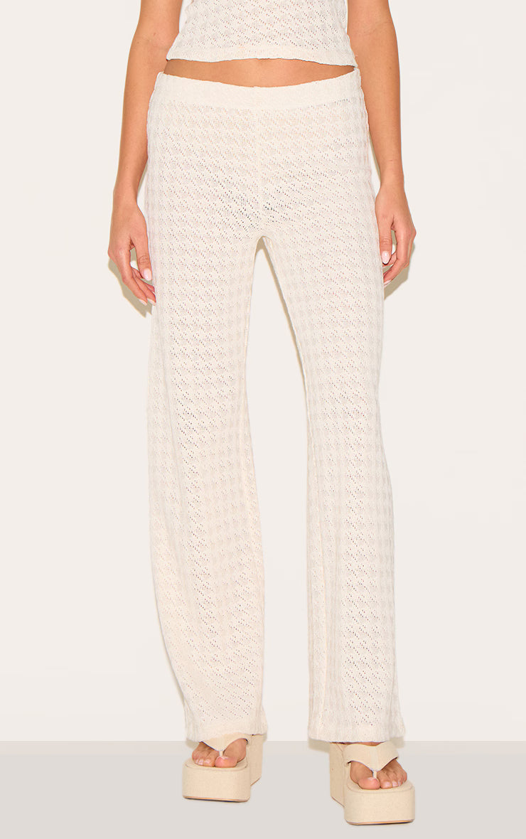 Almond Textured Straight Leg Pants