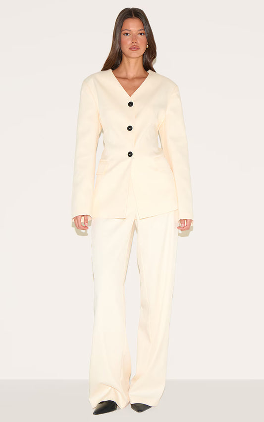 Sand Premium Tailored Straight Leg Pants