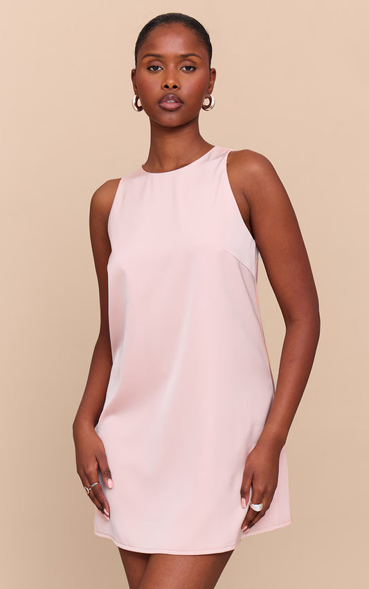 Blush Tailored Sleeveless Shift Dress
