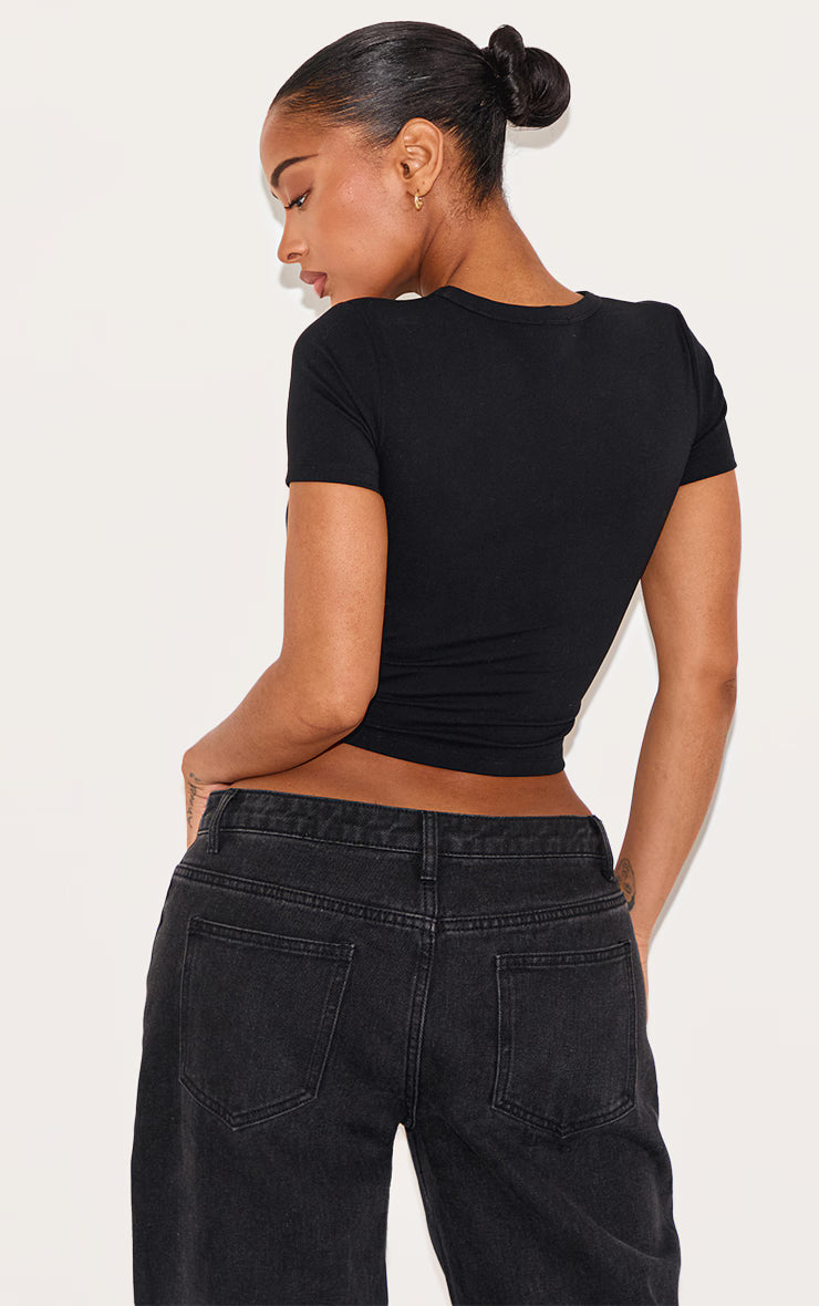 Shape Black Built In Bra Sculpt T-shirt