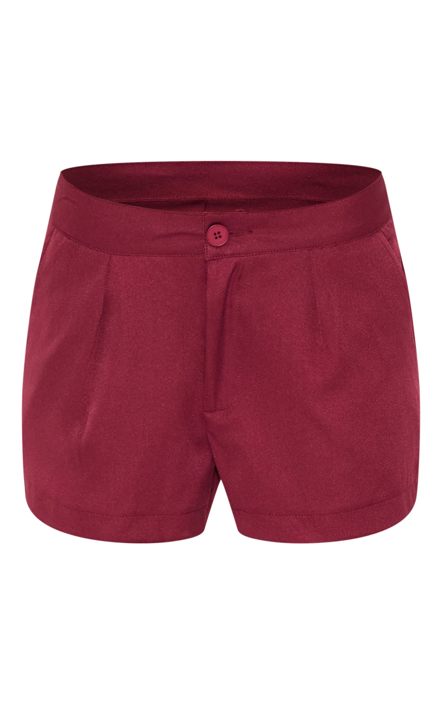 Burgundy Premium Tailored Woven Shorts