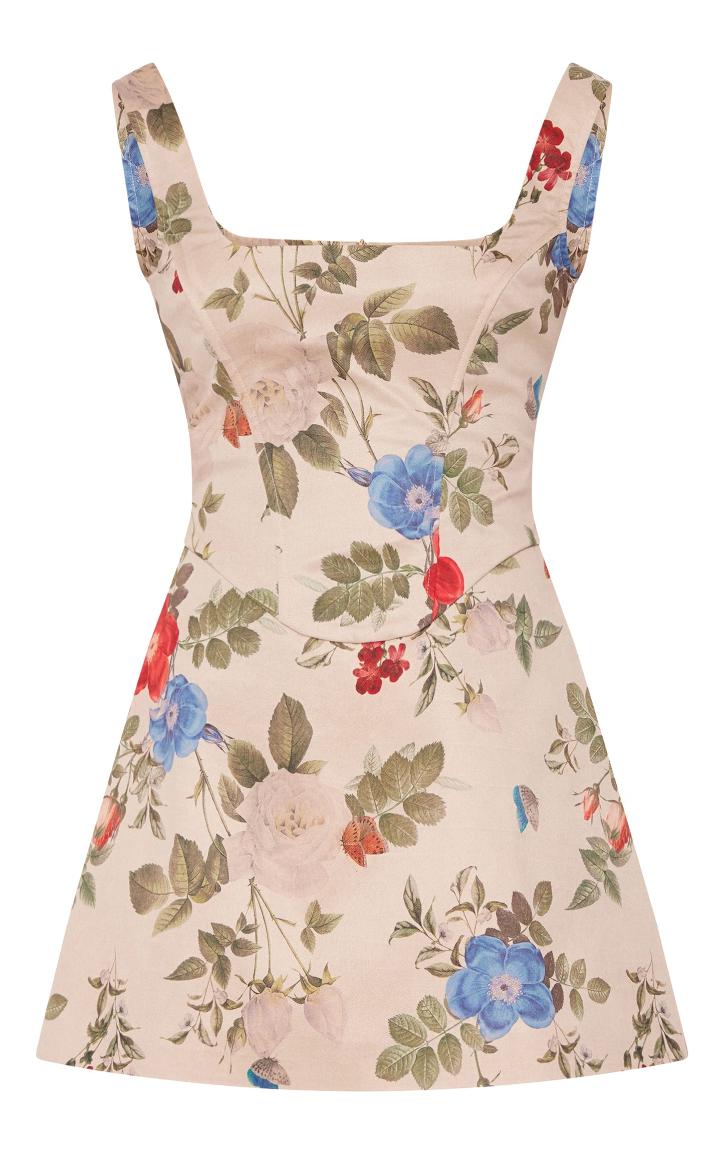 Multi Floral Corset A Line Shift Dress