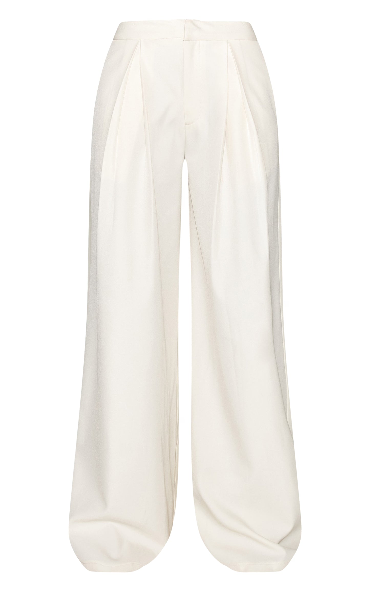 White Tailored Woven Wide Leg Pants