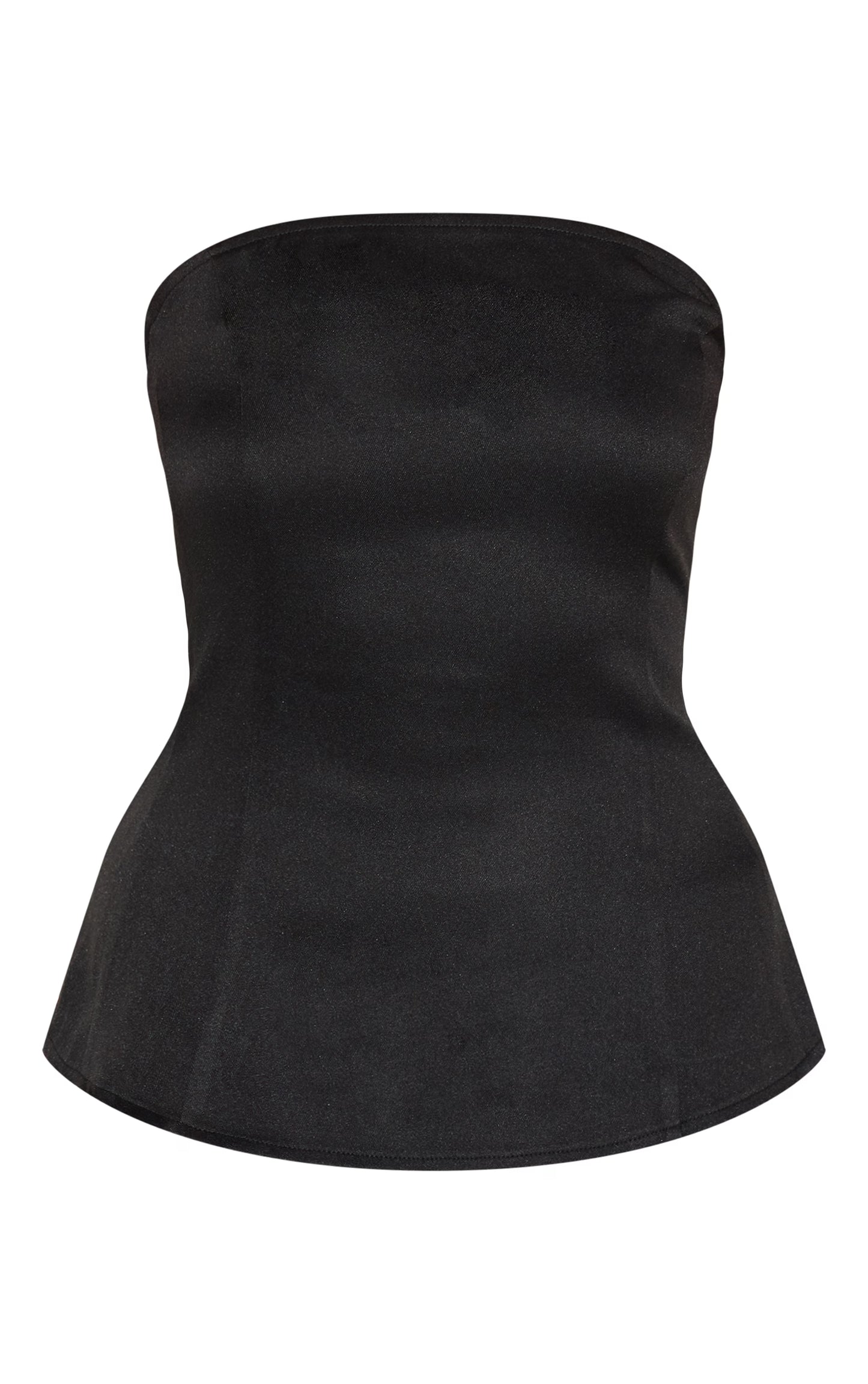 Black Peplum Bandeau
