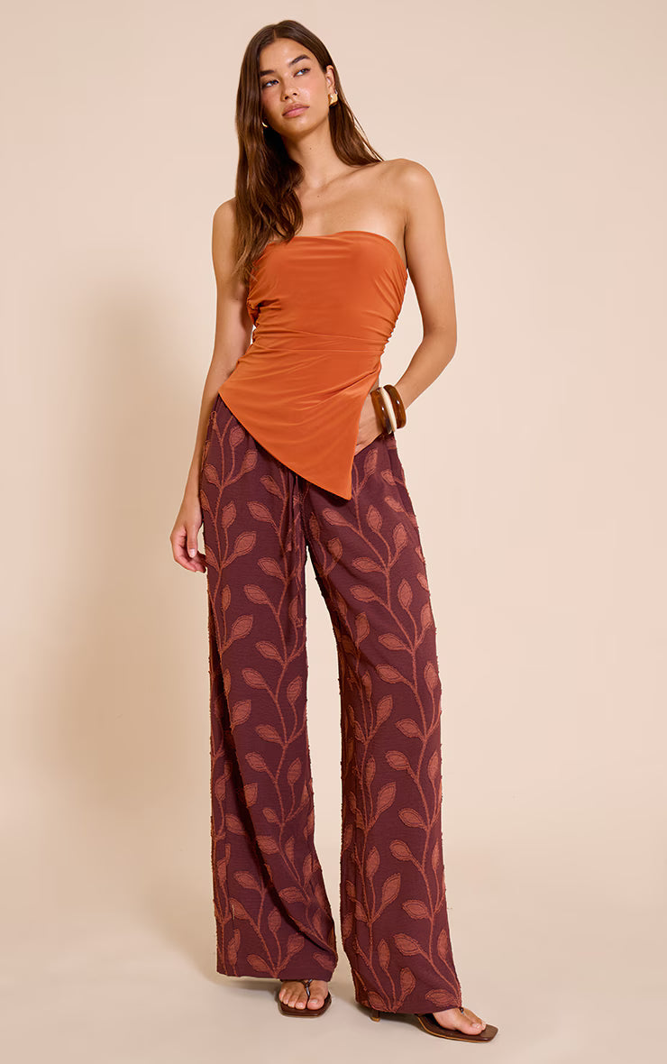 Rust Double Layer Slinky Split Side Bandeau