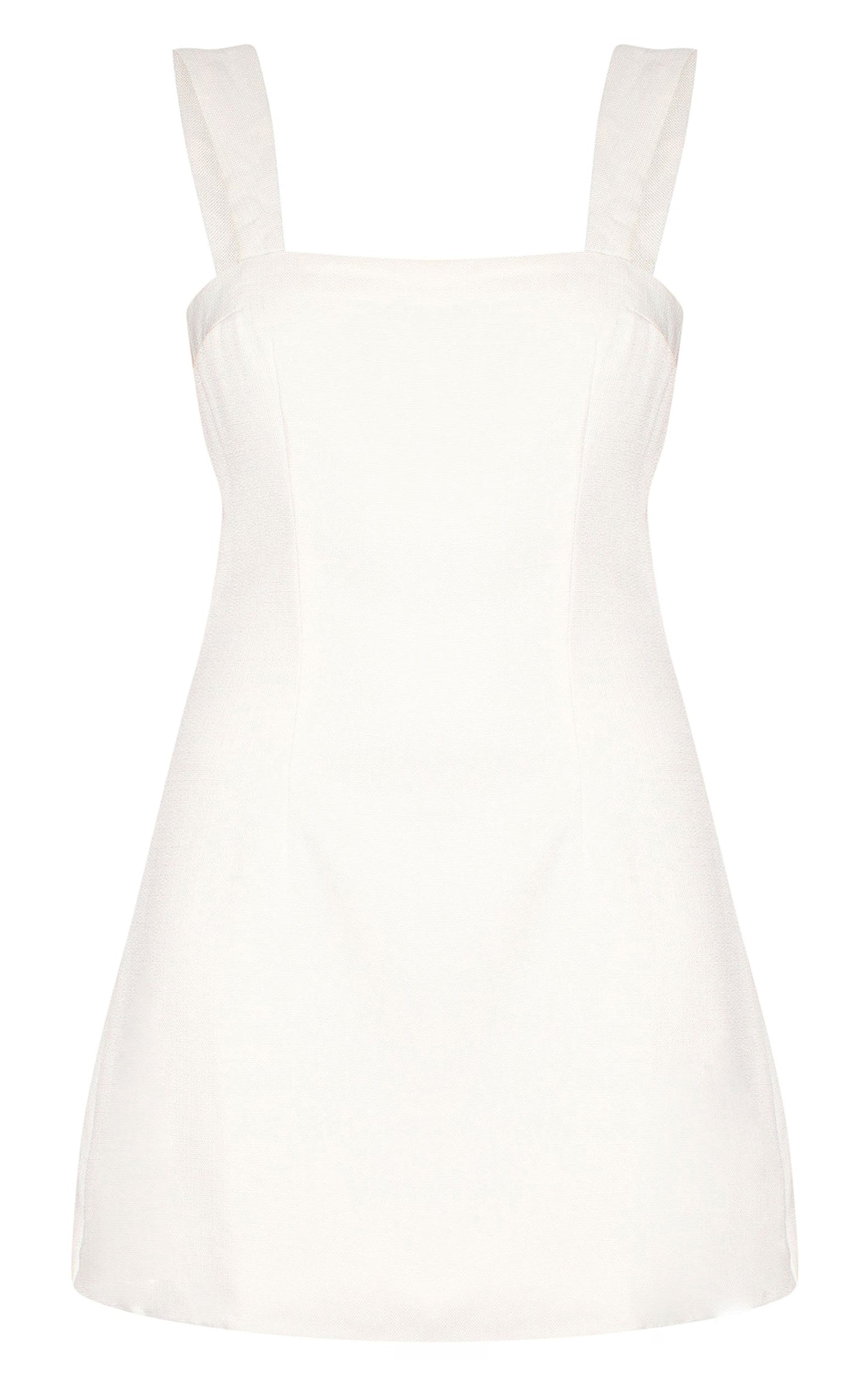 Cream Twill Cut Out Bow Shift Dress