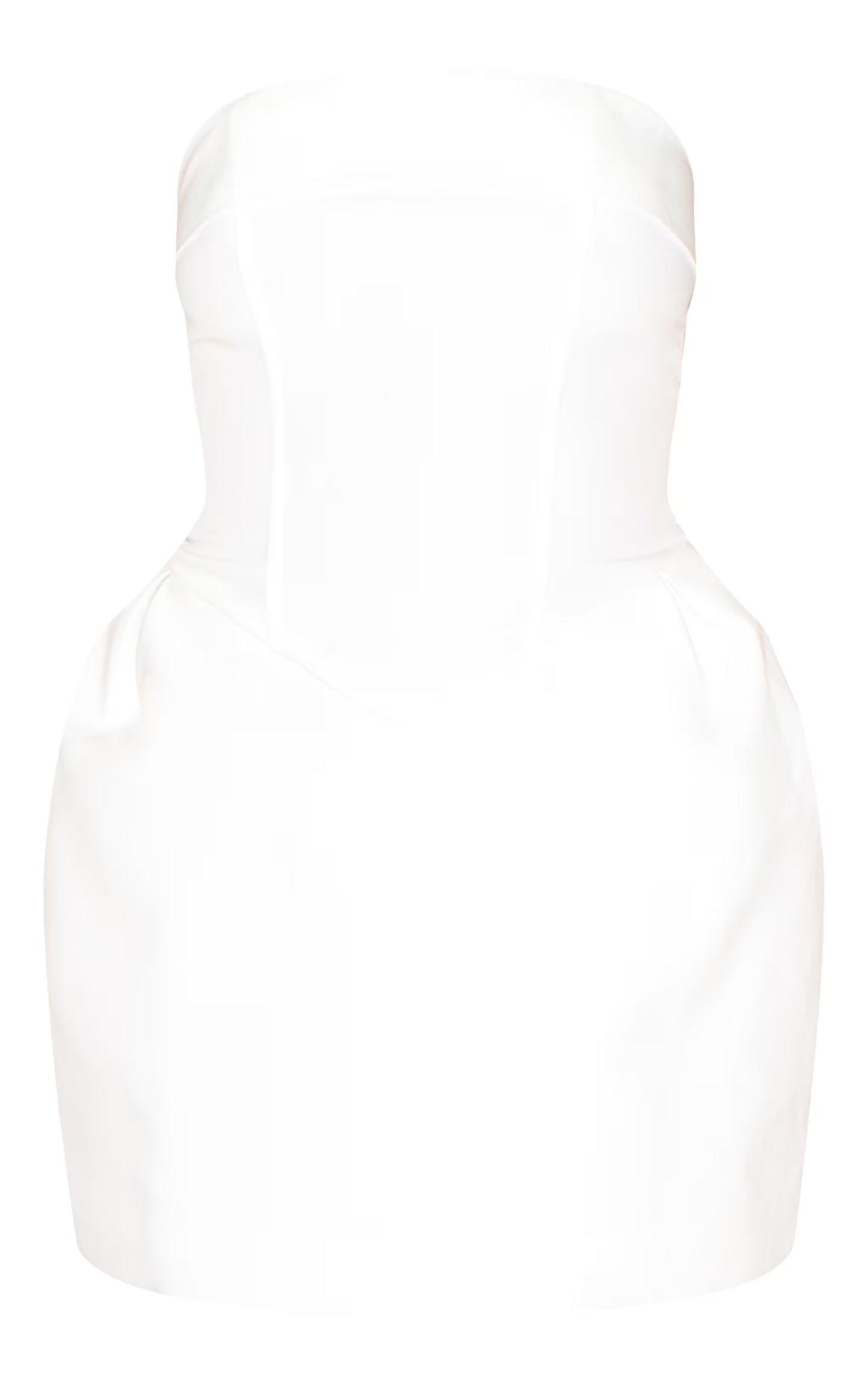 Petite White Bandeau Woven Mini Dress