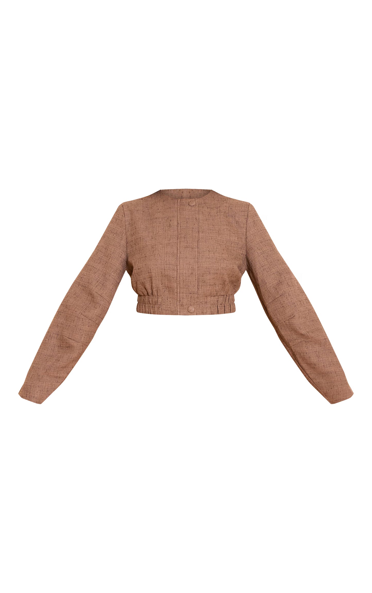 Shape Chocolate Linen Cropped Jacket
