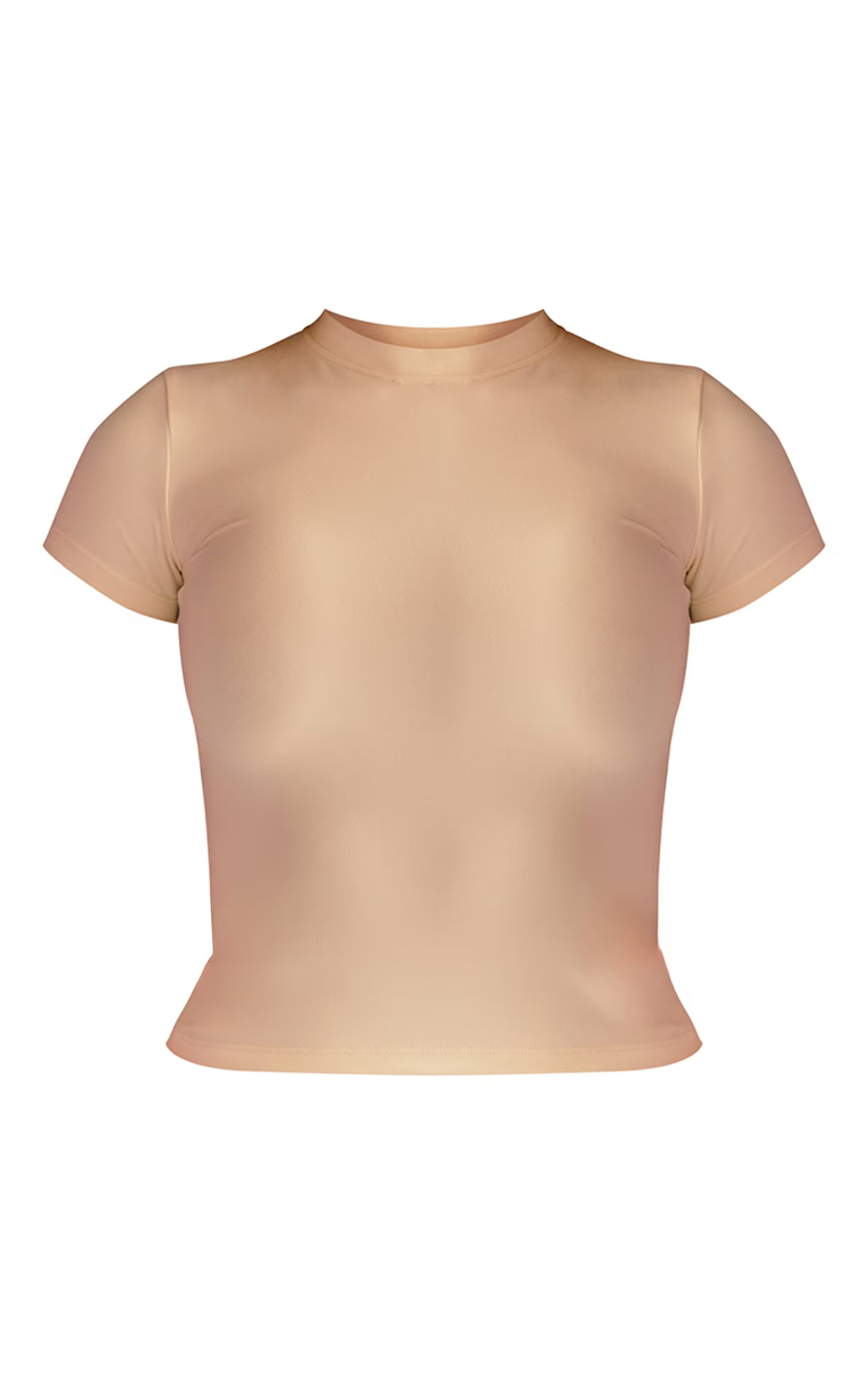 Cream Snatched Sculpt Short Sleeve T Shirt