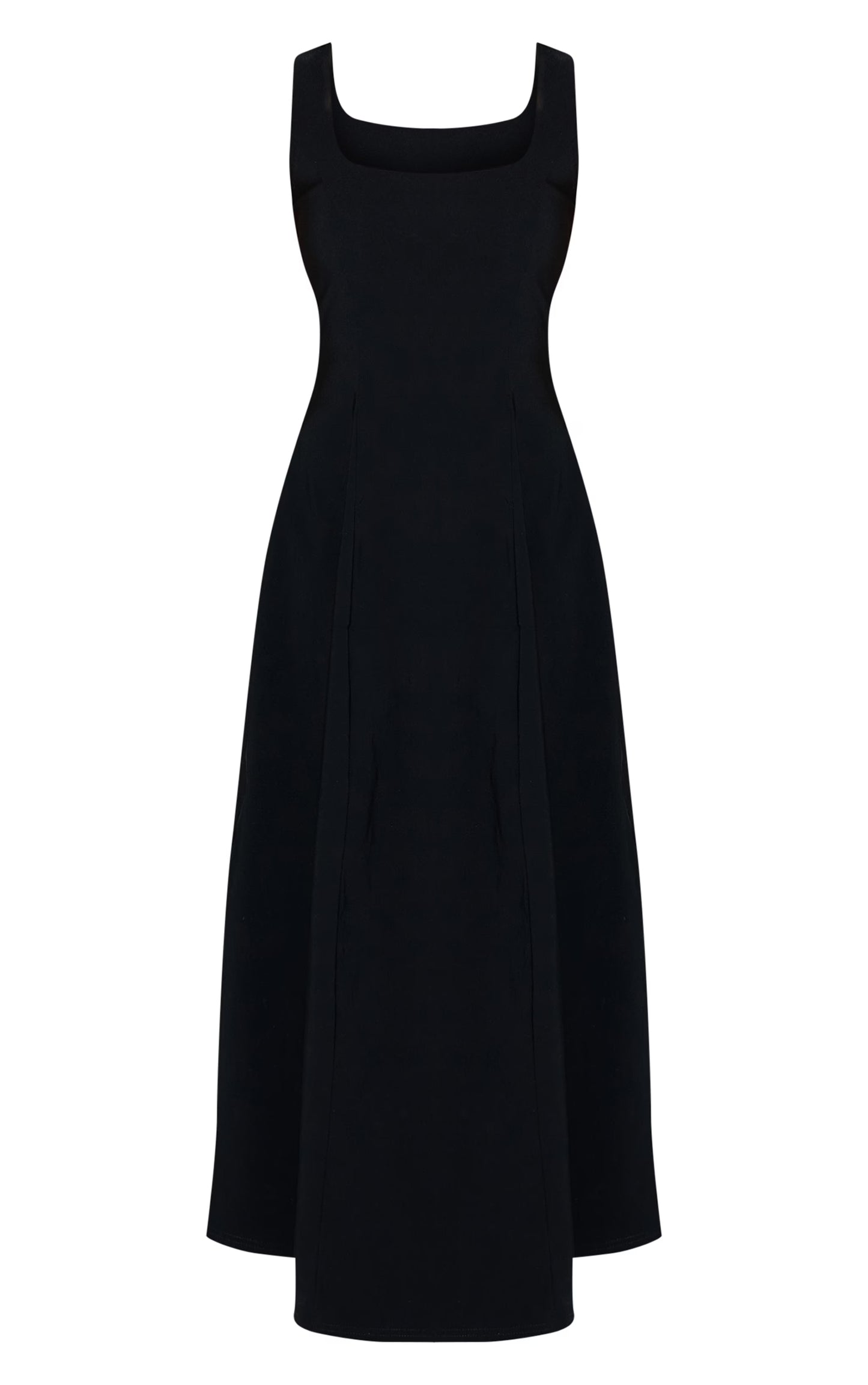 Black Scoop Neck Sleeveless Maxi Dress