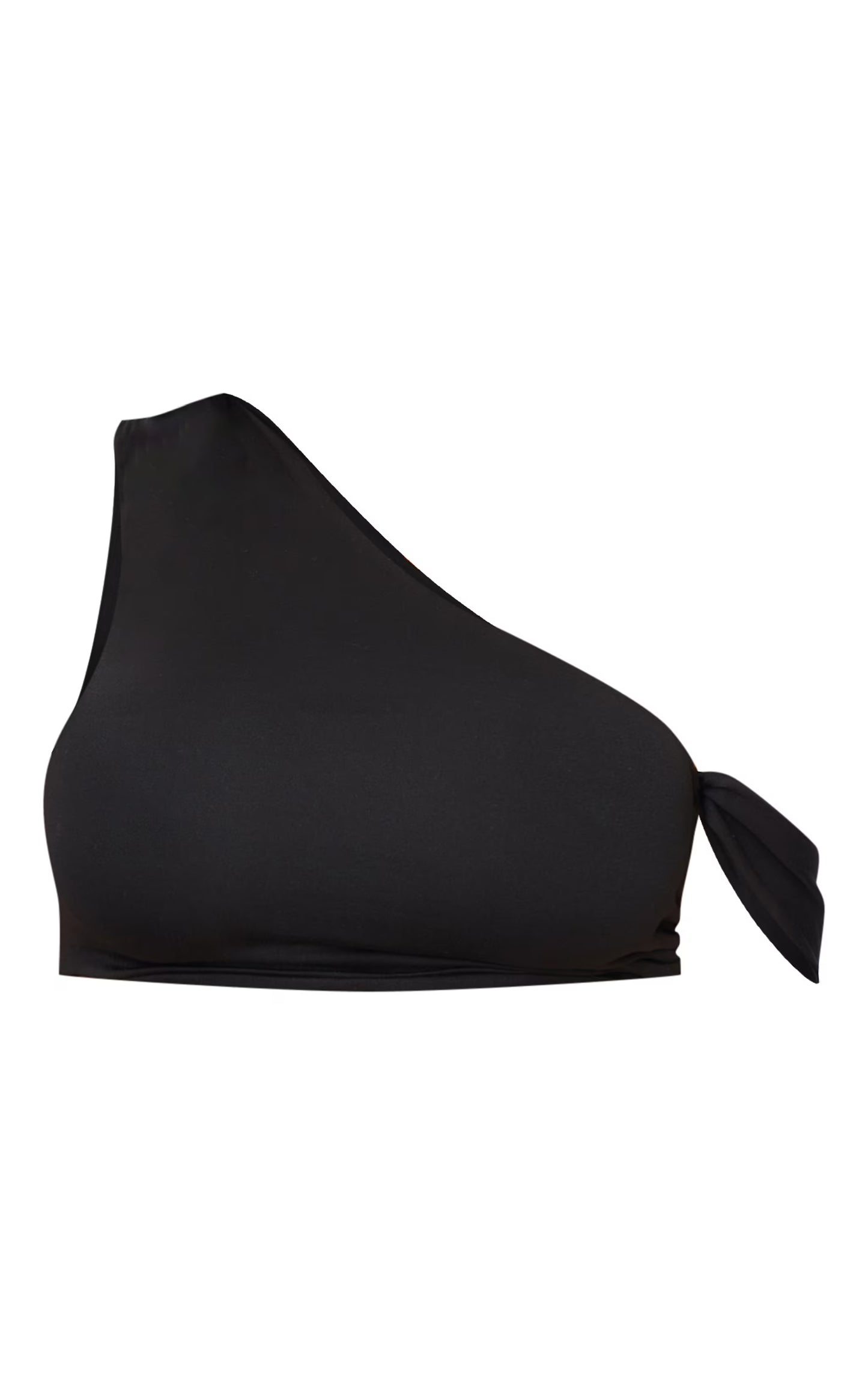 Shape Black One Shoulder Crop Top
