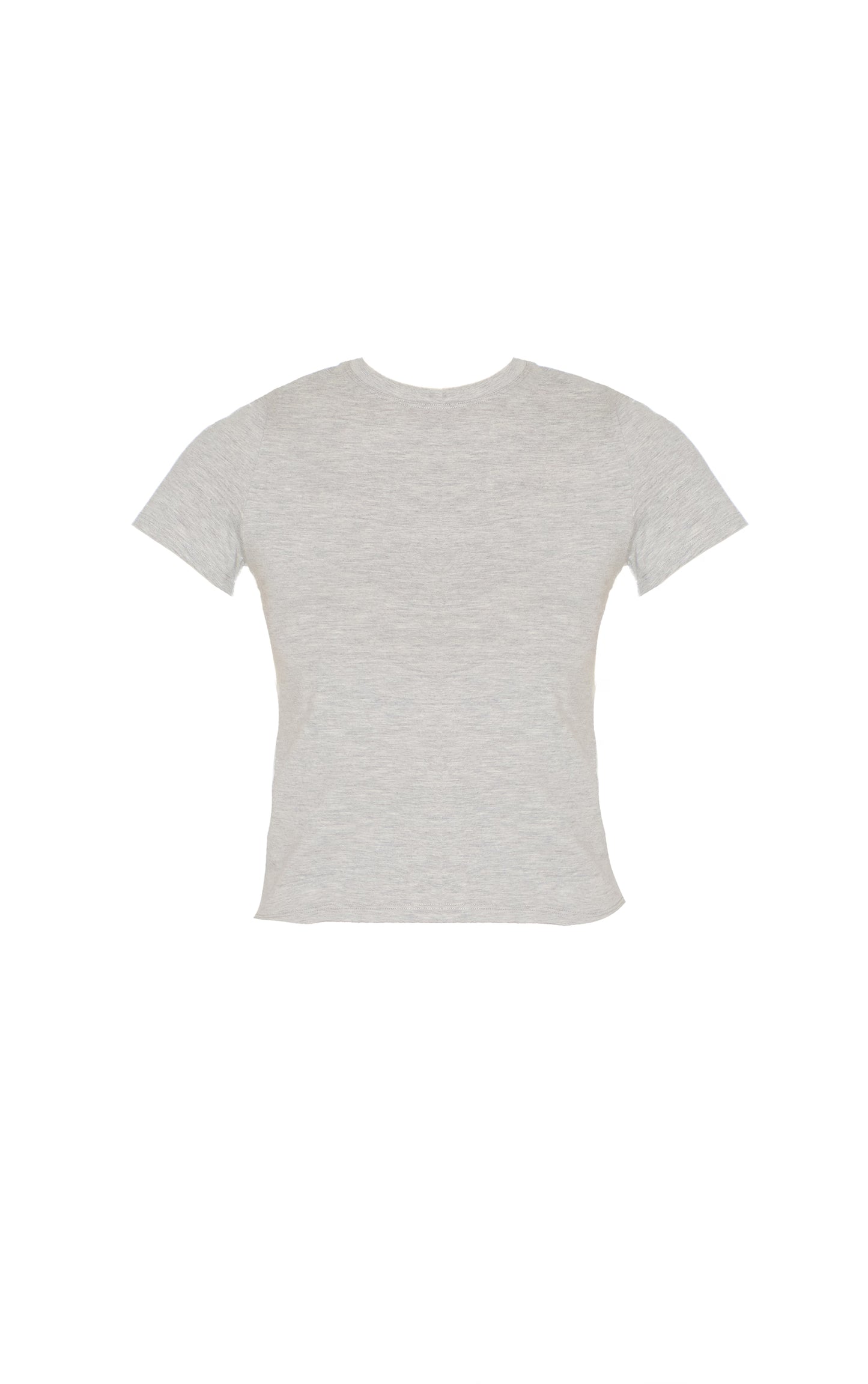 Tall Ash Grey Soft Cotton Crew Neck Short Sleeve Top